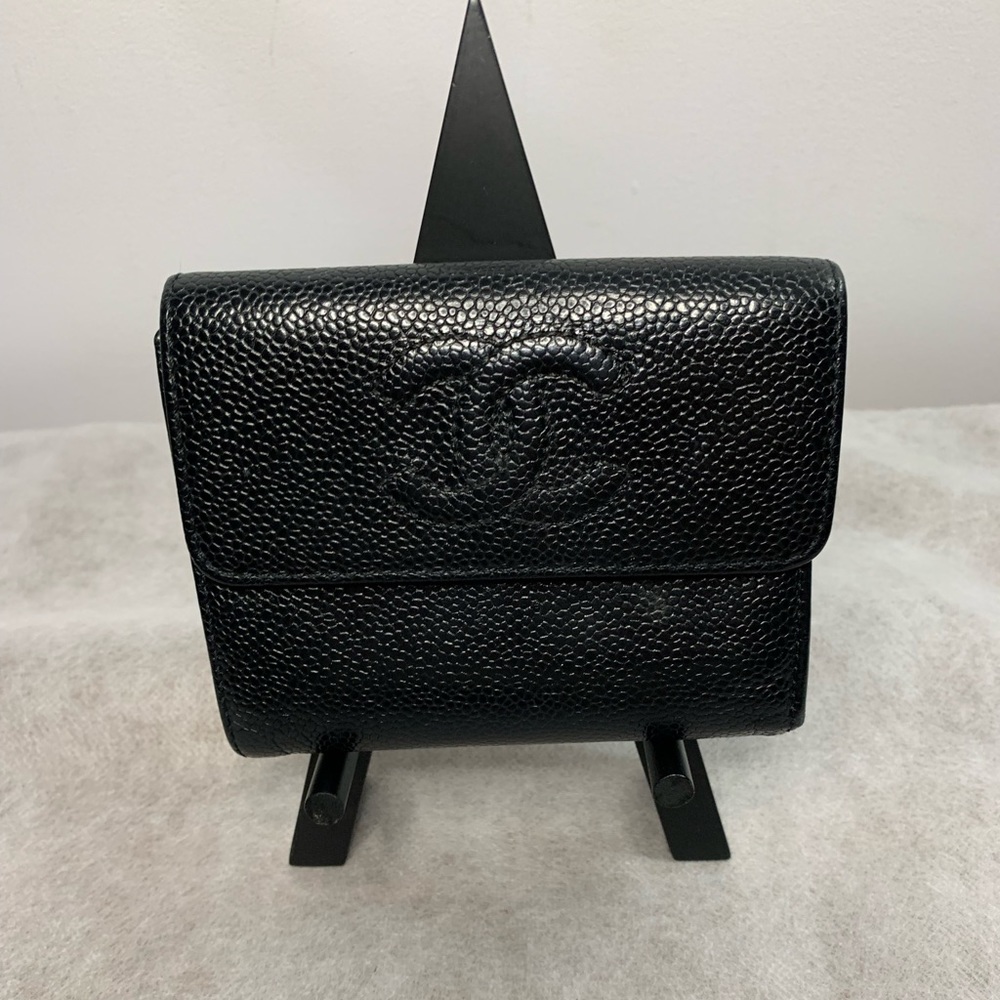 Authentic Chanel Caviar Compact Wallet